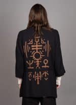 NUNU MIDI KIMONO BLACK