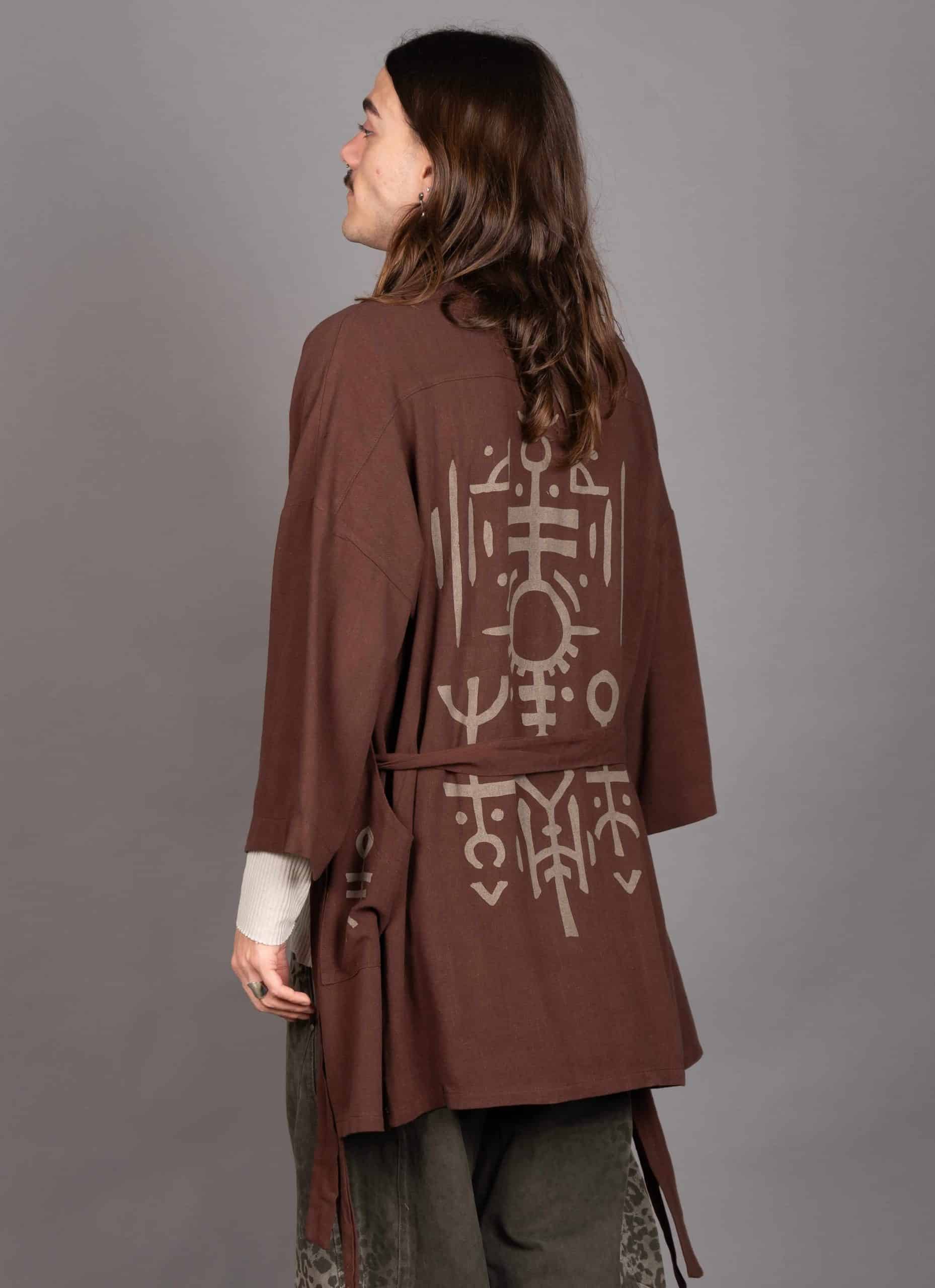NUNU20BROWN_0001_Layer2013201201-1.jpg NUNU MIDI KIMONO BROWN - Image 1