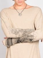 Okinami MEN'S LONG SHIRT Beige - Image 3