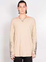 Okinami MEN'S LONG SHIRT Beige - Image 4
