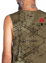 RYOMA MEN'S TANK TOP-OLIVE T.D - Image 2