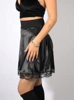 VAMPIRA WOMEN'S SKIRT-BLACK VELVET - Image 4