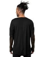 YOSHINORI MEN'S LONG SHIRT BLACK TEX - Image 2