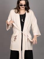 NUNU MIDI KIMONO OFFWHITE - Image 5