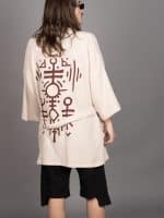 NUNU MIDI KIMONO OFFWHITE