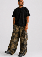 ELECTRICDUST BAGGY PANTS-STONE - Image 3
