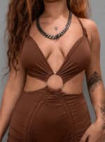 GAIA WOMEN'S BODYSUIT BROWN - Image 4