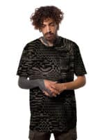 GLITCH GRID DARK-MEN'S T-SHIRT - Image 3