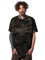 GLITCH GRID DARK-MEN'S T-SHIRT - Image 4