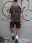 GLITCH GRID DARK-MEN'S T-SHIRT