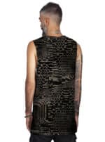 GLITCH GRID MEN'S TANK TOP-MULTI COLOR - Image 3