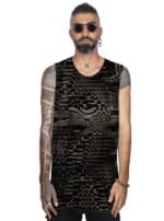 GLITCH GRID MEN'S TANK TOP-MULTI COLOR
