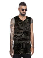 GLITCH GRID MEN'S TANK TOP-MULTI COLOR - Image 4