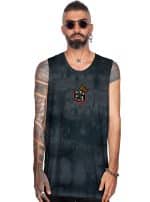 LIZARD KING-MEN'S TANK TOP BLACK TIE DYE - Image 2