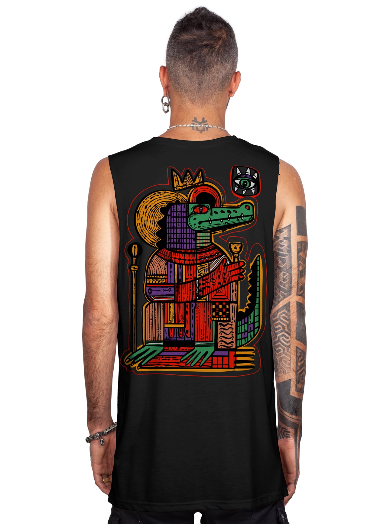 LIZARD KING TT BLK_0003_Layer 3 LIZARD KING-MEN'S TANK TOP BLACK - Image 1