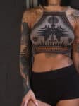 Omane Moka Women's Crop Top – women's psychedelic top for rave outfits | Plazmalab