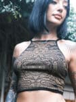 ANNU BLACK WOMEN'S CROP TOP