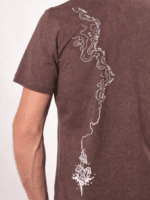 Caterpiller Men T-shirt PIGMENT DYE BROWN - Image 4