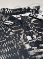 Glitch Grid Men POLO Shirt - Image 2