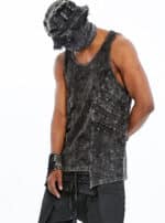 LOGAN MEN'S TANK TOP ACID BLACK - Image 5