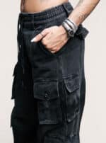 SHINOBI MEN'S PANTS WASH BLACK - Image 4