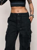 SHINOBI MEN'S PANTS WASH BLACK - Image 2