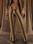 bell bottom pant coffee zebra