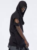 HANG BLACK- MEN’S HOODED T SHIRT - Image 4
