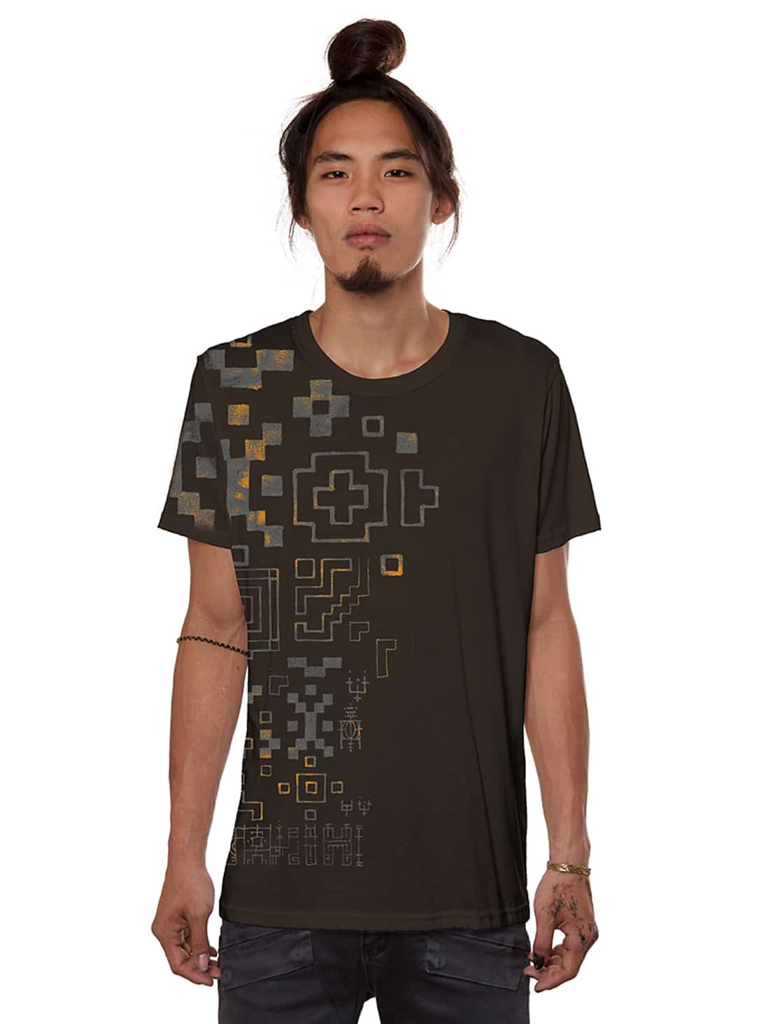TETTRO-BROWN-1 Shii Men T-shirt Brown - Image 1