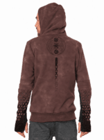 Saito MEN'S HOOD Brown Tie Dye - Image 2